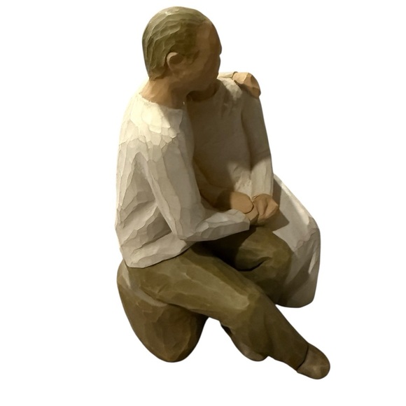 Willow Tree Anniversary Man Woman Couple Sitting I Love Thee Figurine 2007. - Picture 4 of 7